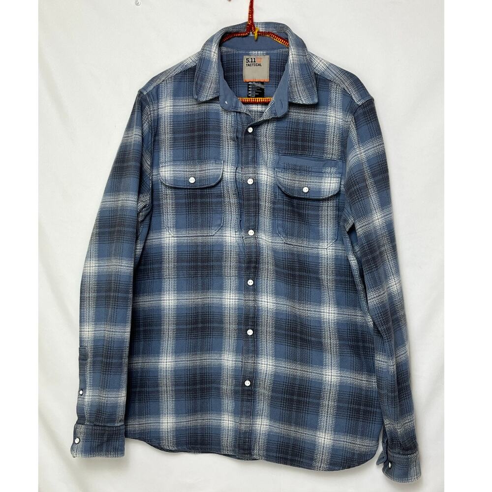 5.11 Tactical Men’s Medium Blue Harrison Shirt 72523 Long Sleeve Button Front